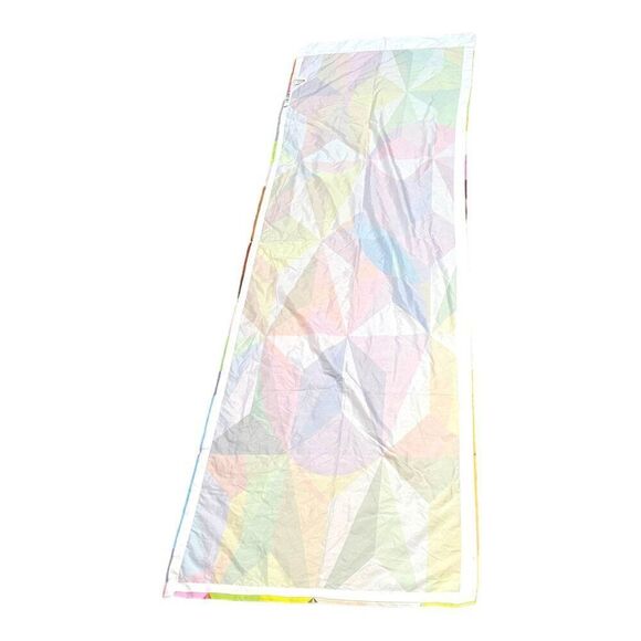 Geometric Quilt Curtain Rainbow Kaleidoscope 84x 28 Crafts Fabric Made In Turkey - Picture 6 of 7